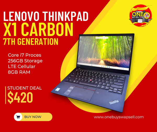 Thinkpad X1 Carbon 7th Gen | i7-8th Gen | 8GB | 256GB | MD