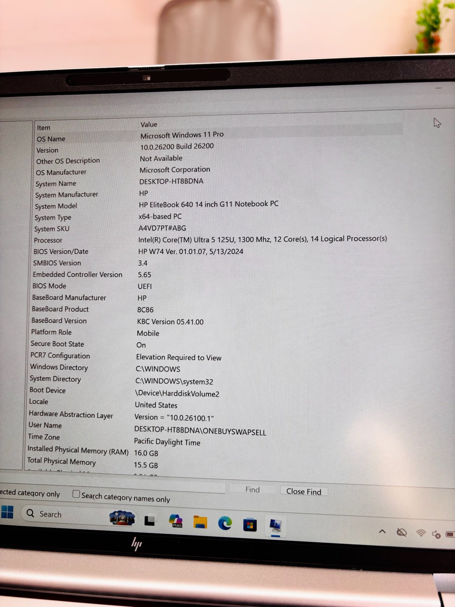 HP EliteBook 640 Gen 11, 14inch, Intel Core Ultra 5 125U DDR5, 16GB/512GB