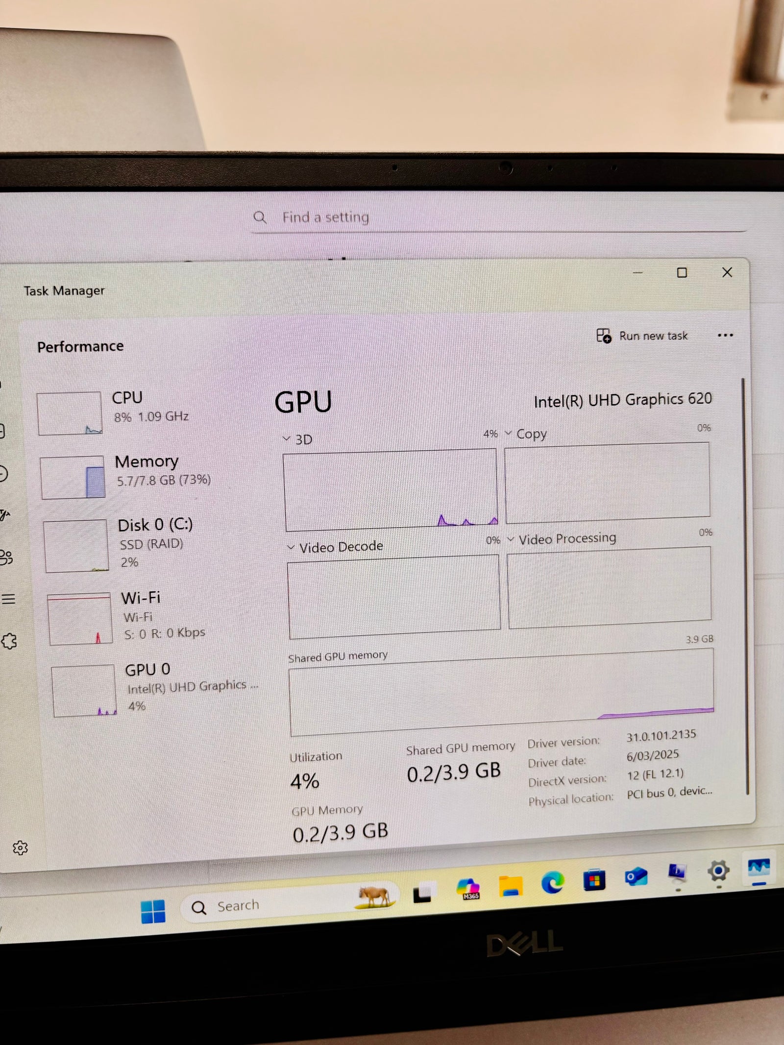 Dell Latitude 3301, Intel core i5-8265U@1.60GHz, 8GB/256GB , HD Screen