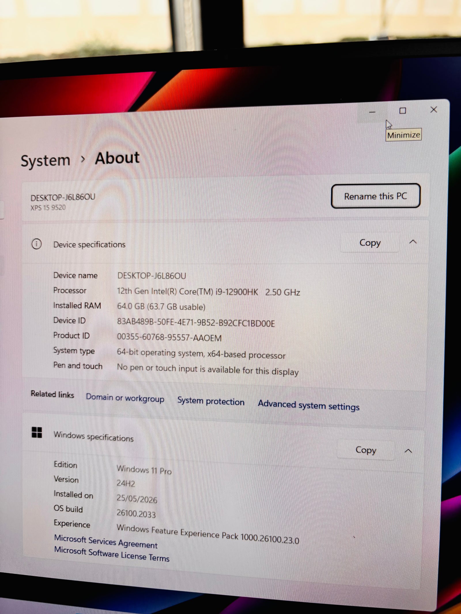 DELL XPS 15 9520 i9-12900HK 64GB DDR5 RAM 1TB RTX 3050 Ti