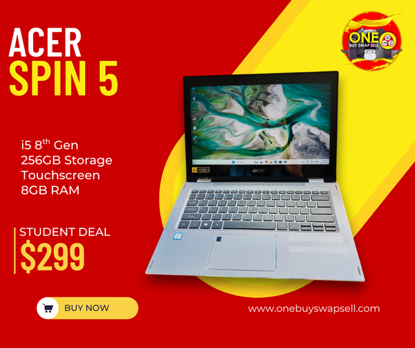 ACER Spin 5 | i5-8th | 8GB | 256GB | TOUCH | EB