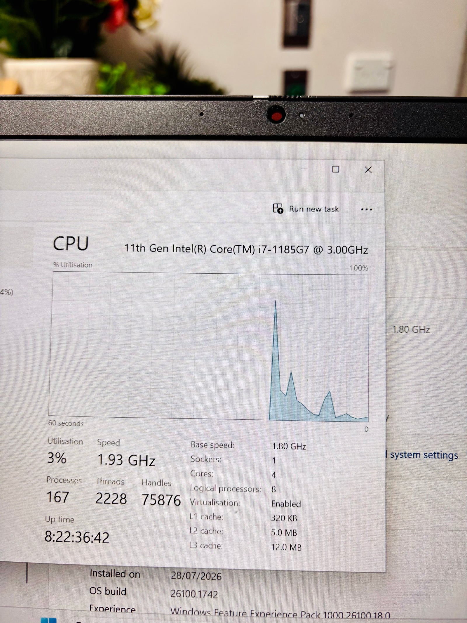 Dell Latitude 5320, Core i7-1185G7 @3.00GHz, 16GB RAM 256GB SSD, Batt 50%