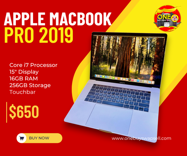 Macbook Pro 2019 laptop | Touchbar | 15" | i7 | 16GB| 256GB | BO